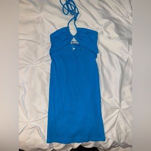 Zara Halter Strap Body-Con Dress with Cutout